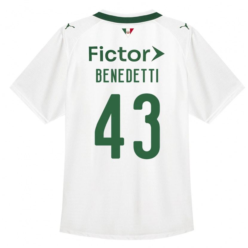 Danxen Uomo Maglia Luis Benedetti #43 Verde Bianco Kit Gara Away 2026/27 Maglietta
