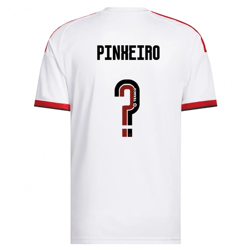 Danxen Uomo Maglia Enzo Pinheiro #0 Bianco Rosso Nero Kit Gara Away 2026/27 Maglietta
