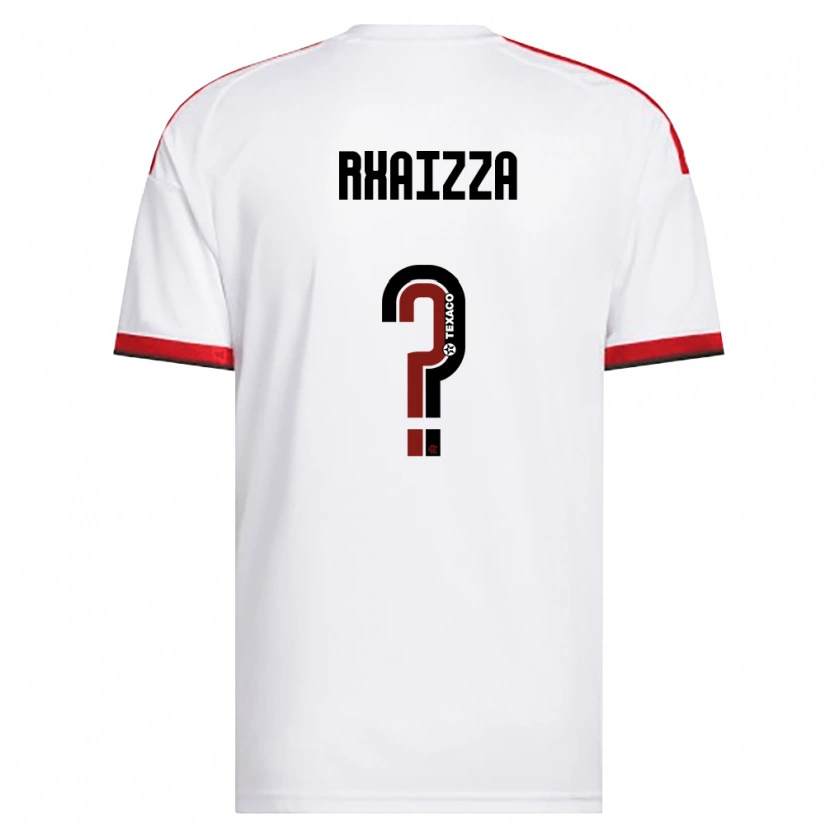 Danxen Uomo Maglia Rhaizza #0 Bianco Rosso Nero Kit Gara Away 2026/27 Maglietta