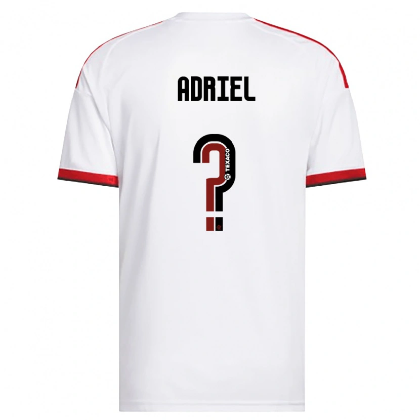 Danxen Uomo Maglia Adriel #0 Bianco Rosso Nero Kit Gara Away 2026/27 Maglietta