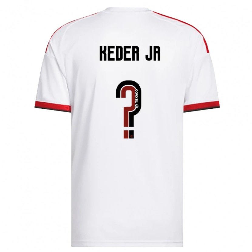 Danxen Uomo Maglia Keder Jr #0 Bianco Rosso Nero Kit Gara Away 2026/27 Maglietta