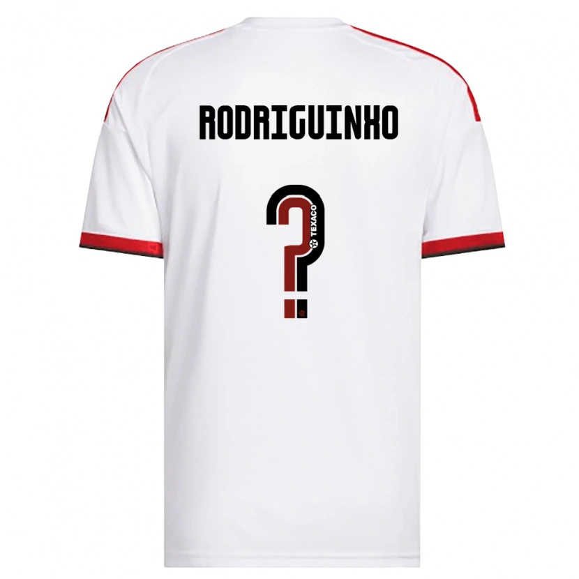 Danxen Uomo Maglia Rodriguinho #0 Bianco Rosso Nero Kit Gara Away 2026/27 Maglietta