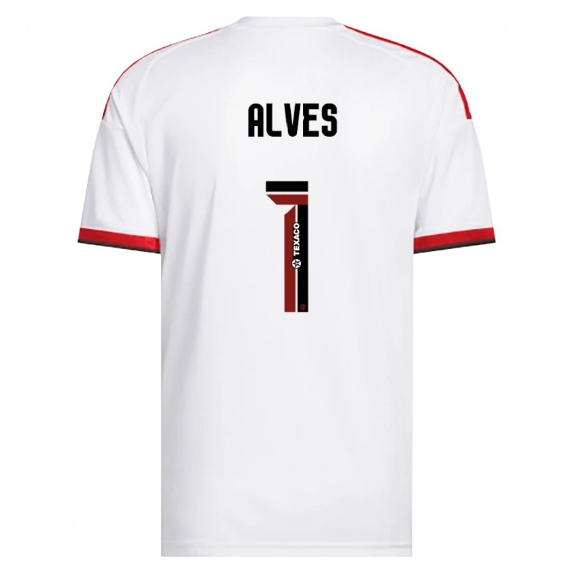 Danxen Uomo Maglia Diego Alves #1 Bianco Rosso Nero Kit Gara Away 2026/27 Maglietta