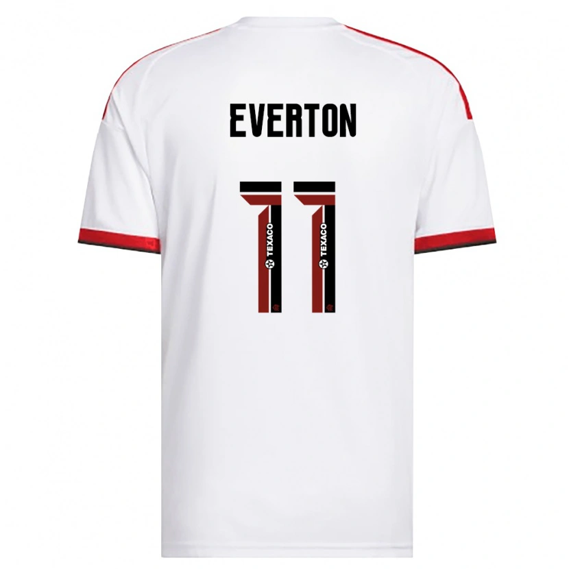 Danxen Uomo Maglia Everton Sousa Soares #11 Bianco Rosso Nero Kit Gara Away 2026/27 Maglietta