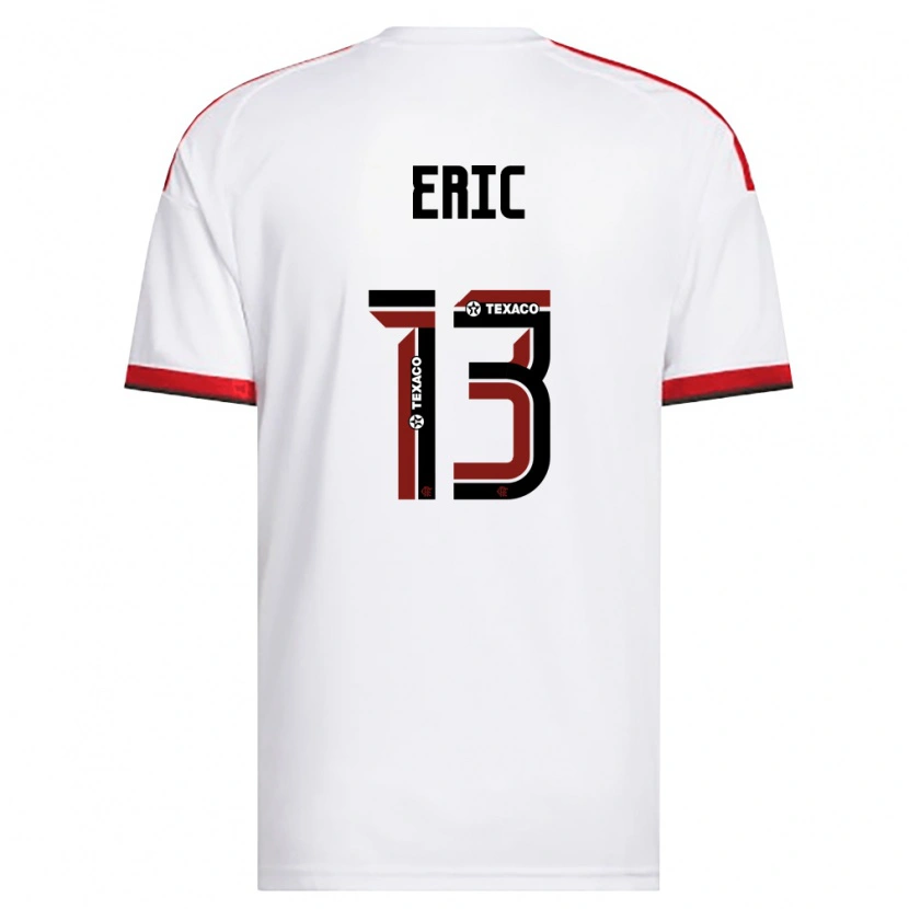 Danxen Uomo Maglia Eric Trindade Dos Santos #13 Bianco Rosso Nero Kit Gara Away 2026/27 Maglietta
