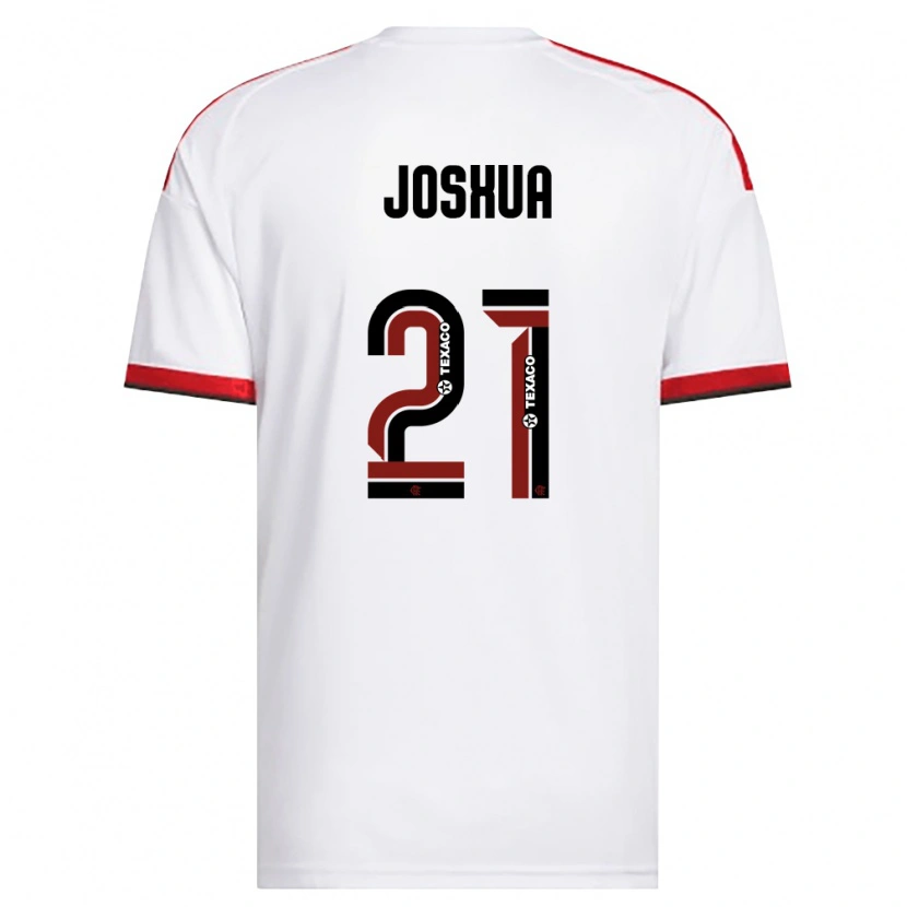 Danxen Uomo Maglia Caio Joshua Lana De Andrade #21 Bianco Rosso Nero Kit Gara Away 2026/27 Maglietta