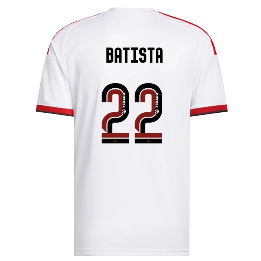 Danxen Uomo Maglia Gabriel Batista #22 Bianco Rosso Nero Kit Gara Away 2026/27 Maglietta