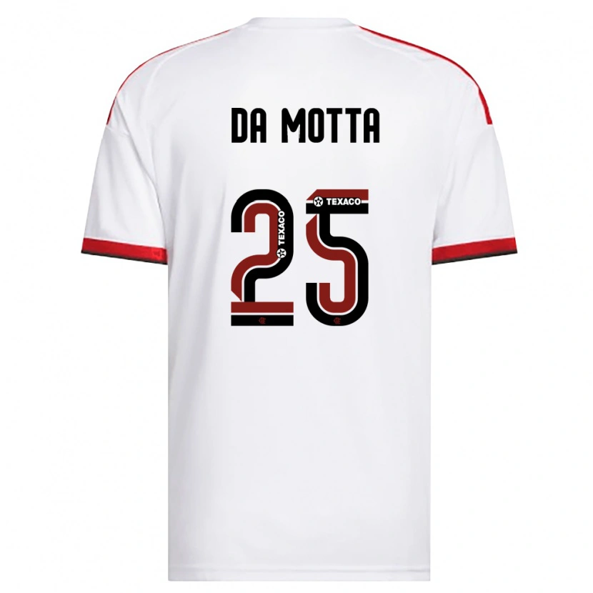 Danxen Uomo Maglia Piris Da Motta #25 Bianco Rosso Nero Kit Gara Away 2026/27 Maglietta