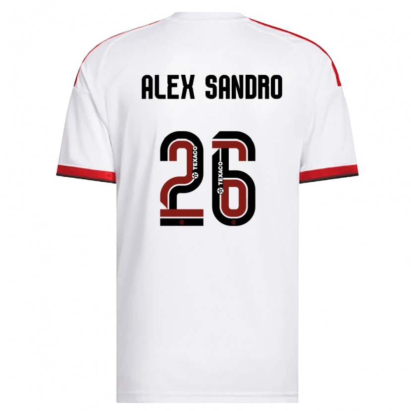 Danxen Uomo Maglia Alex Sandro #26 Bianco Rosso Nero Kit Gara Away 2026/27 Maglietta