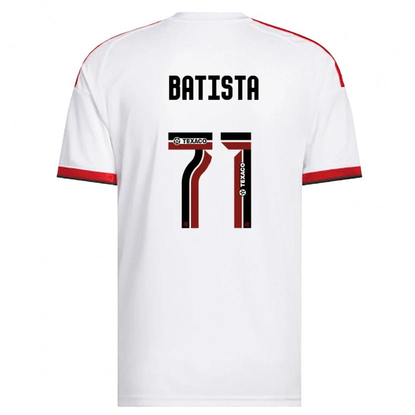 Danxen Uomo Maglia Pedro Batista #71 Bianco Rosso Nero Kit Gara Away 2026/27 Maglietta