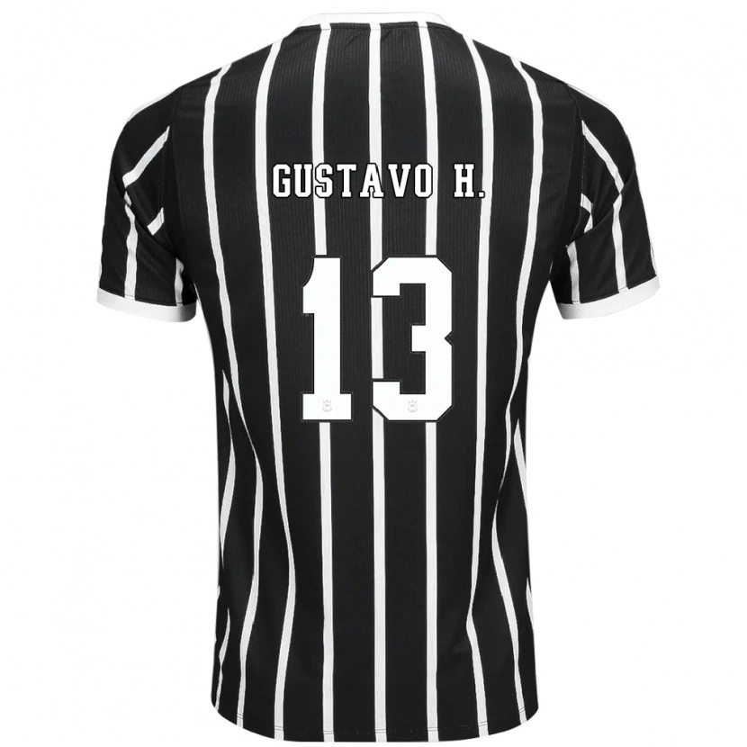 Danxen Uomo Maglia Gustavo Henrique #13 Nero Bianco Rosso Kit Gara Away 2026/27 Maglietta