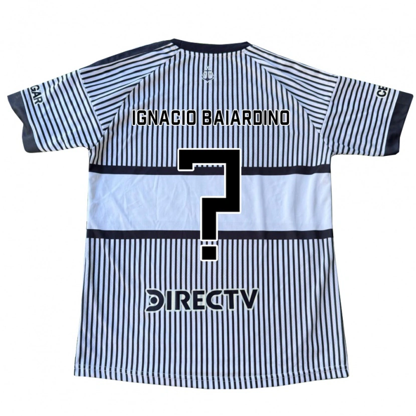 Danxen Uomo Maglia Juan Ignacio Baiardino #0 Bianco Giallo Nero Kit Gara Away 2026/27 Maglietta