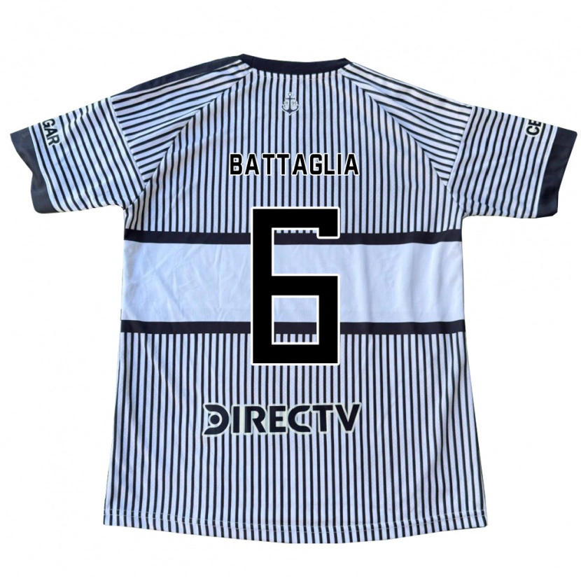 Danxen Uomo Maglia Rodrigo Battaglia #6 Bianco Giallo Nero Kit Gara Away 2026/27 Maglietta
