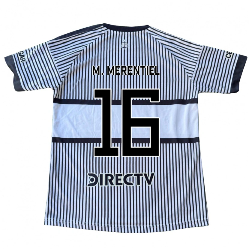 Danxen Uomo Maglia Miguel Merentiel #16 Bianco Giallo Nero Kit Gara Away 2026/27 Maglietta