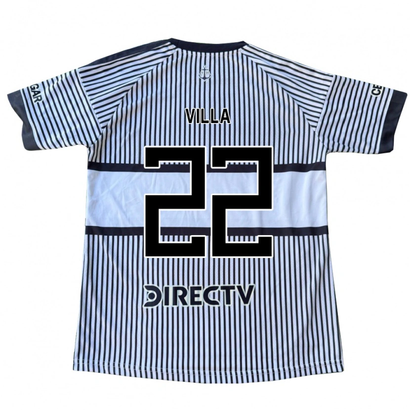 Danxen Uomo Maglia Sebastián Villa #22 Bianco Giallo Nero Kit Gara Away 2026/27 Maglietta