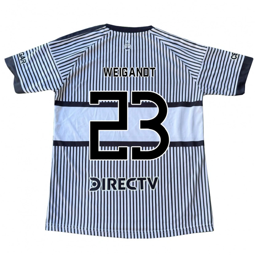 Danxen Uomo Maglia Marcelo Weigandt #23 Bianco Giallo Nero Kit Gara Away 2026/27 Maglietta