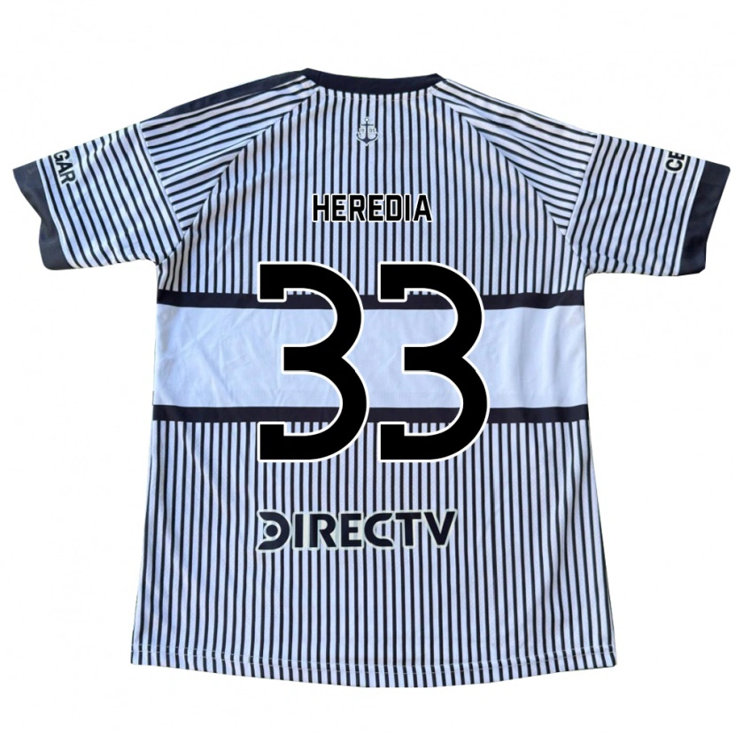 Danxen Uomo Maglia Agustín Heredia #33 Bianco Giallo Nero Kit Gara Away 2026/27 Maglietta
