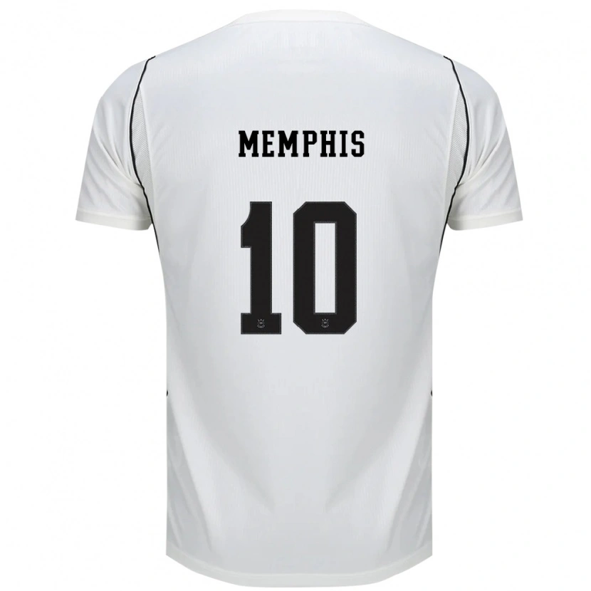 Danxen Uomo Maglia Memphis Depay #10 Bianco Nero Rosso Kit Gara Home 2026/27 Maglietta