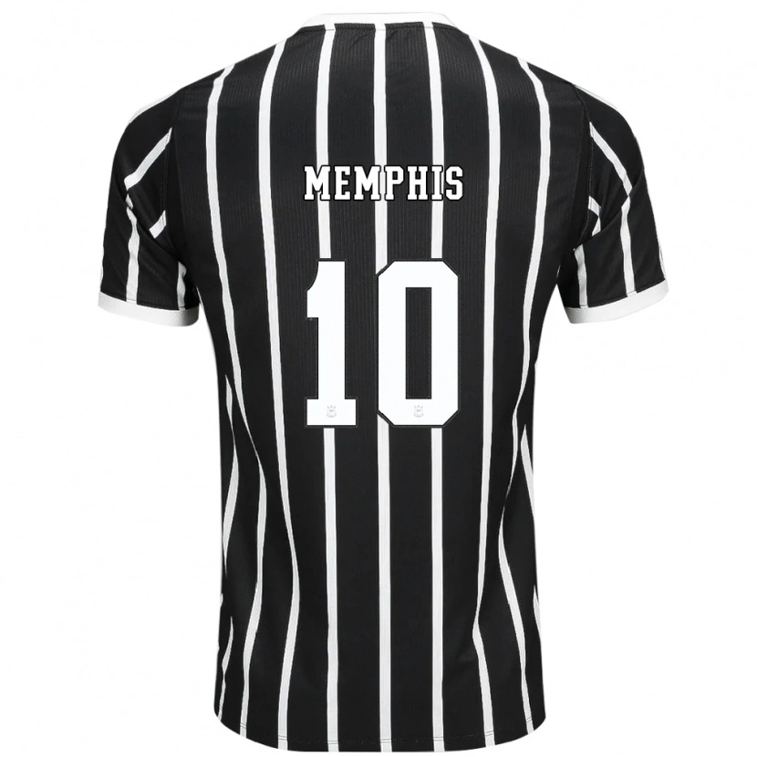 Danxen Uomo Maglia Memphis Depay #10 Nero Bianco Rosso Kit Gara Away 2026/27 Maglietta