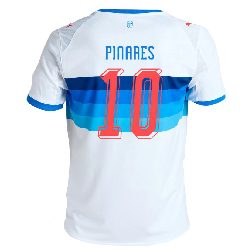 Danxen Donna Maglia Cesar Pinares #10 Bianco Azzurro Kit Gara Home 2026/27 Maglietta