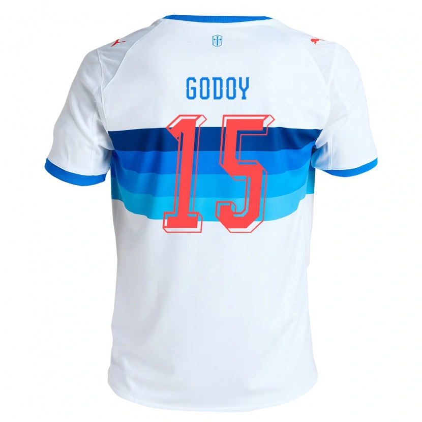 Danxen Donna Maglia Martín Godoy #15 Bianco Azzurro Kit Gara Home 2026/27 Maglietta