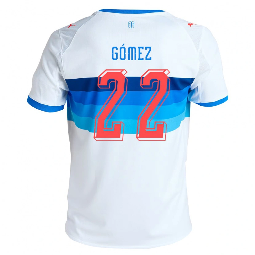 Danxen Donna Maglia Martin Gómez #22 Bianco Azzurro Kit Gara Home 2026/27 Maglietta