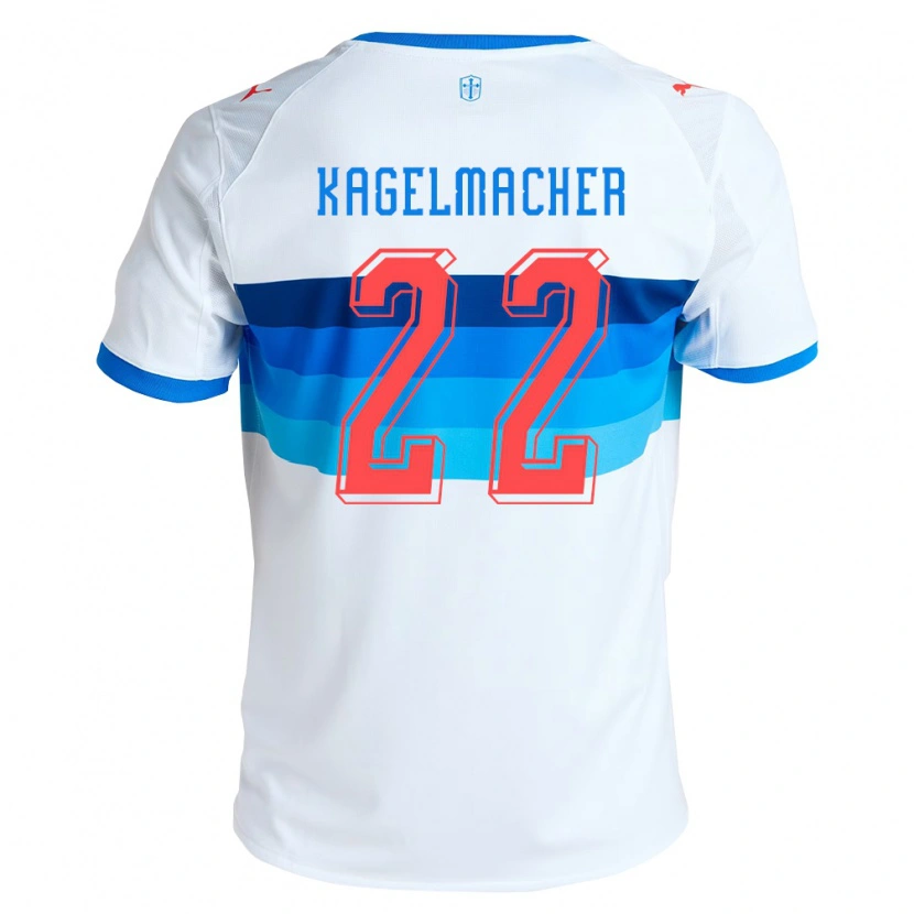 Danxen Donna Maglia Gary Kagelmacher #22 Bianco Azzurro Kit Gara Home 2026/27 Maglietta