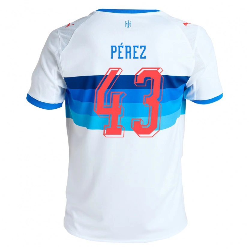 Danxen Donna Maglia Amaro Pérez #43 Bianco Azzurro Kit Gara Home 2026/27 Maglietta