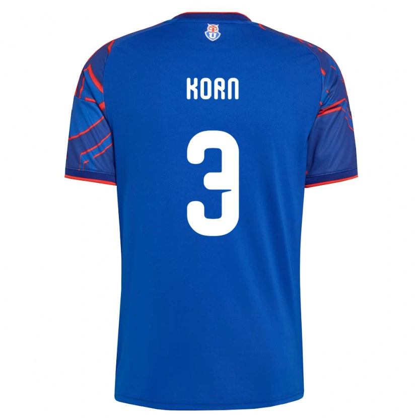 Danxen Donna Maglia Agustín Korn #3 Blu Reale Rosso Kit Gara Home 2026/27 Maglietta