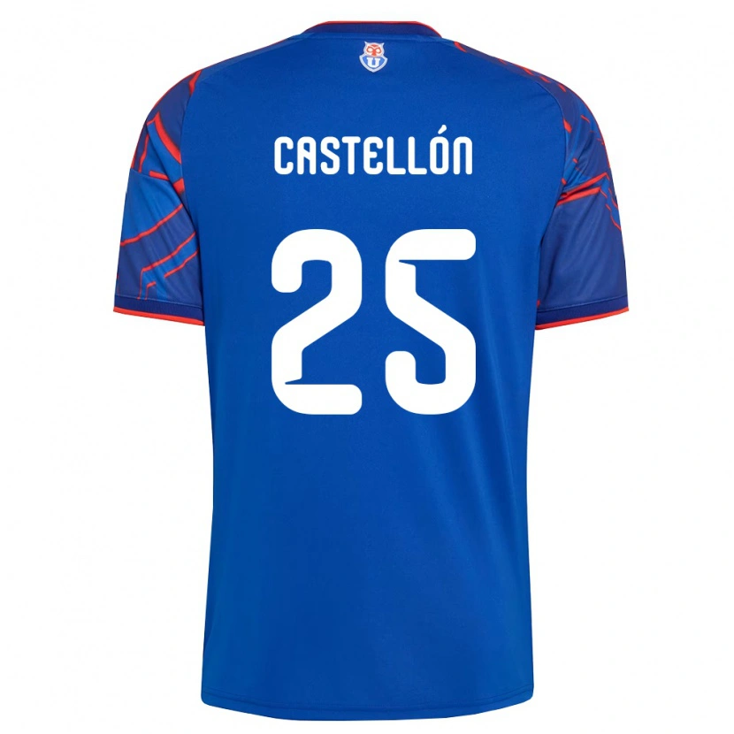 Danxen Donna Maglia Gabriel Castellón #25 Blu Reale Rosso Kit Gara Home 2026/27 Maglietta
