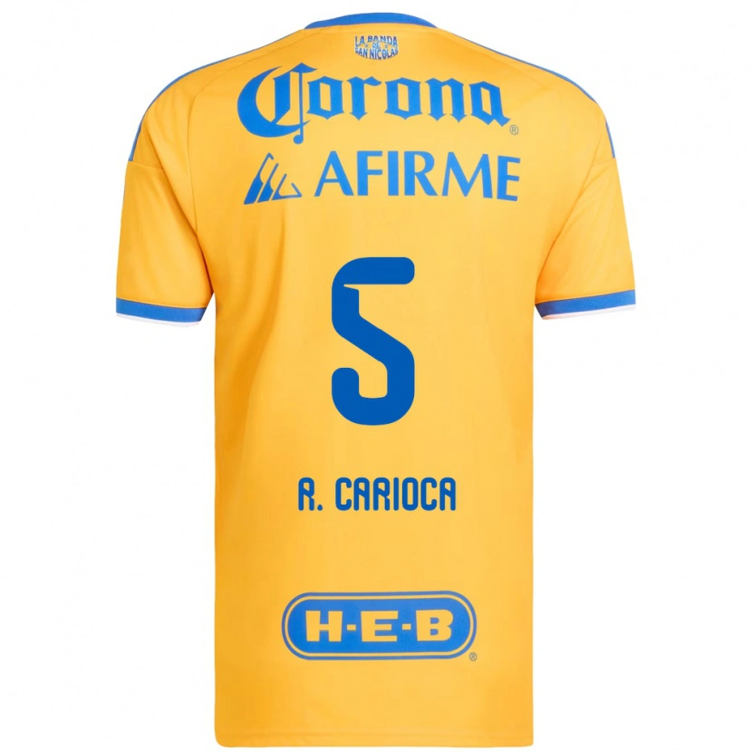 Danxen Donna Maglia Rafael Carioca #5 Giallo Blu Kit Gara Home 2026/27 Maglietta