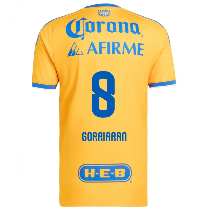Danxen Donna Maglia Fernando Gorriarán #8 Giallo Blu Kit Gara Home 2026/27 Maglietta