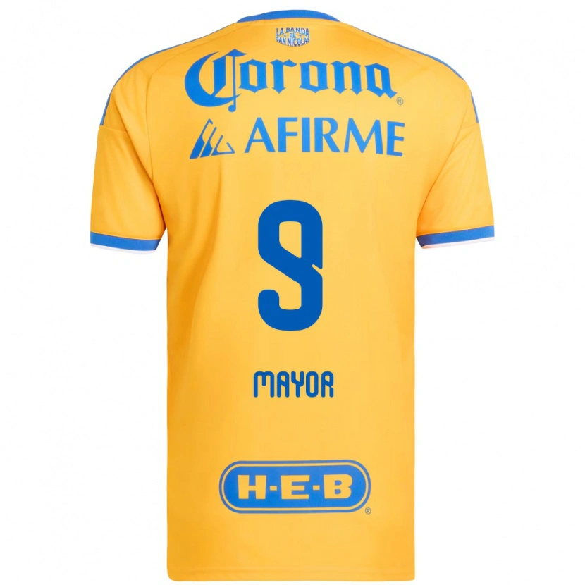 Danxen Donna Maglia Stephany Mayor #9 Giallo Blu Kit Gara Home 2026/27 Maglietta