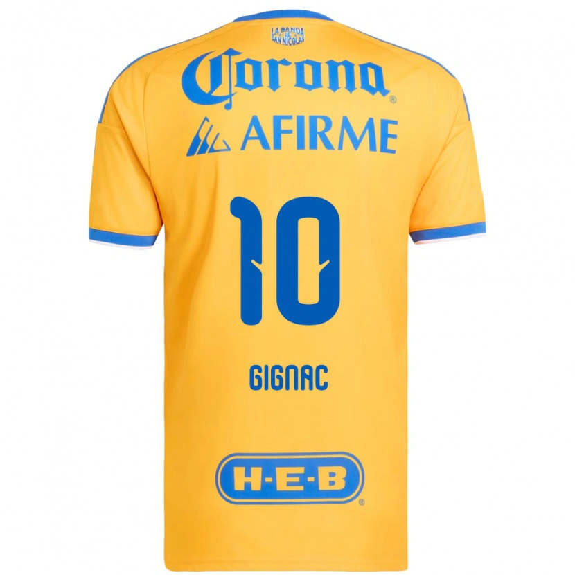 Danxen Donna Maglia Andre-Pierre Gignac #10 Giallo Blu Kit Gara Home 2026/27 Maglietta