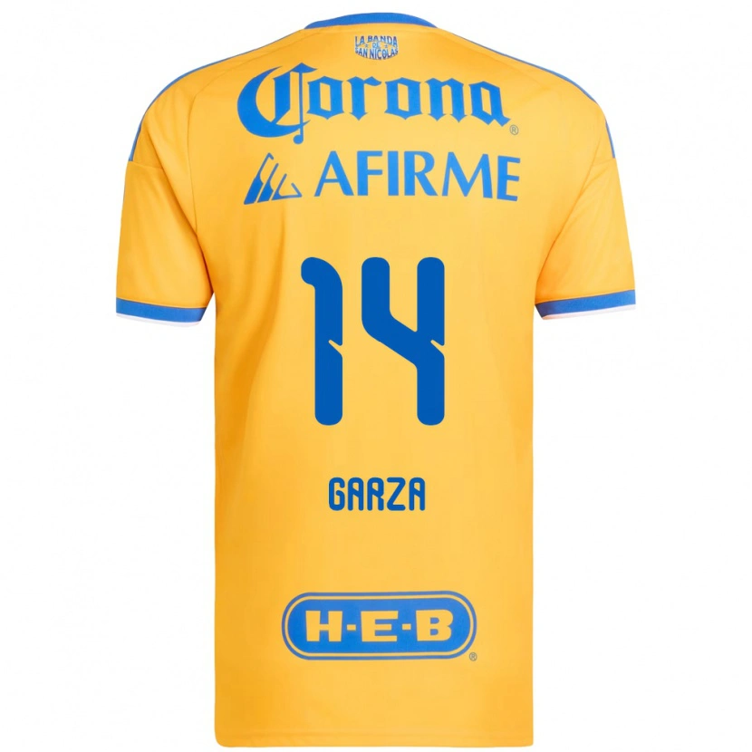 Danxen Donna Maglia Jesús Garza #14 Giallo Blu Kit Gara Home 2026/27 Maglietta