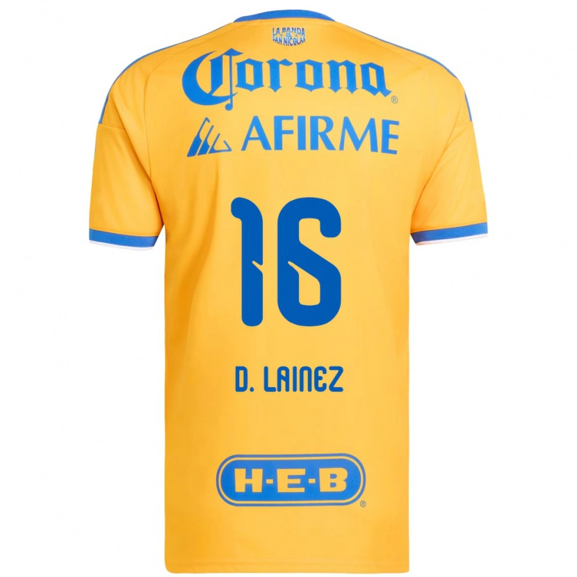 Danxen Donna Maglia Diego Lainez #16 Giallo Blu Kit Gara Home 2026/27 Maglietta