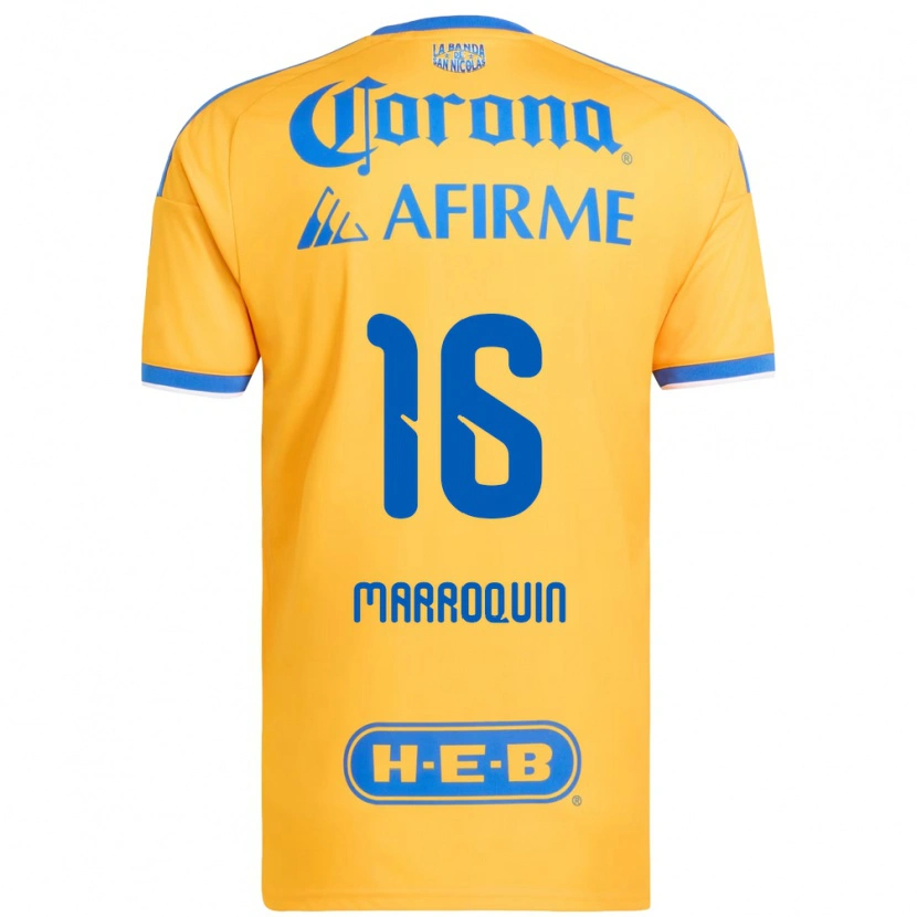 Danxen Donna Maglia Ammanda Marroquin #16 Giallo Blu Kit Gara Home 2026/27 Maglietta