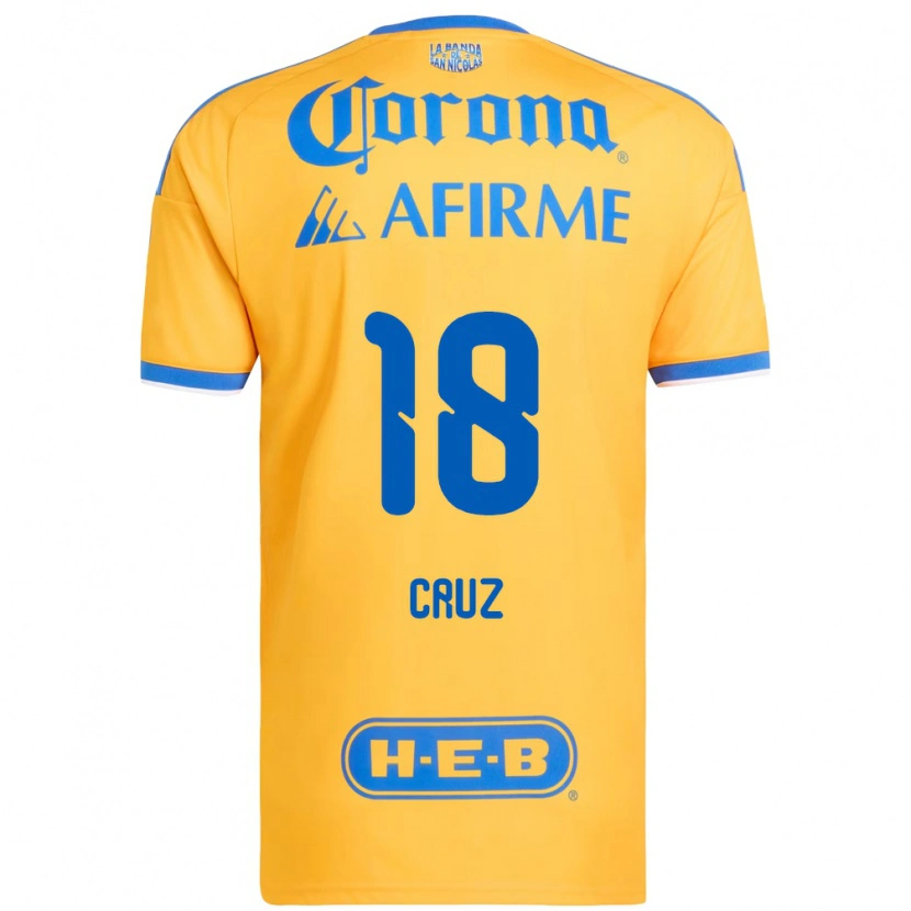 Danxen Donna Maglia Belen Cruz #18 Giallo Blu Kit Gara Home 2026/27 Maglietta
