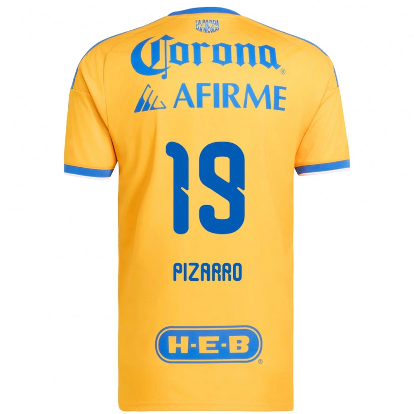 Danxen Donna Maglia Guido Pizarro #19 Giallo Blu Kit Gara Home 2026/27 Maglietta