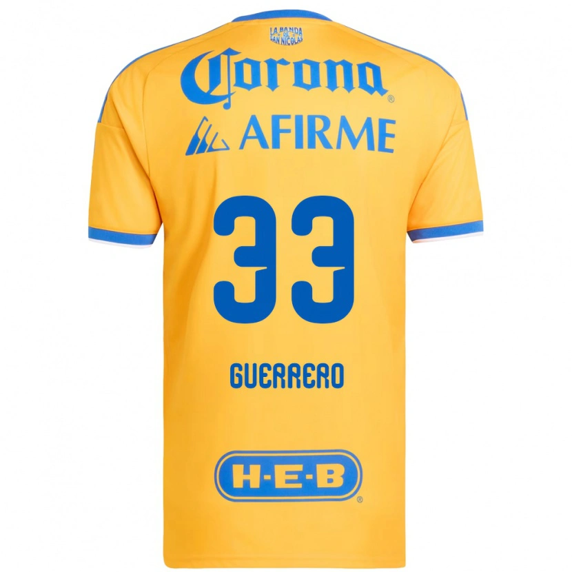 Danxen Donna Maglia Rafael Guerrero #33 Giallo Blu Kit Gara Home 2026/27 Maglietta