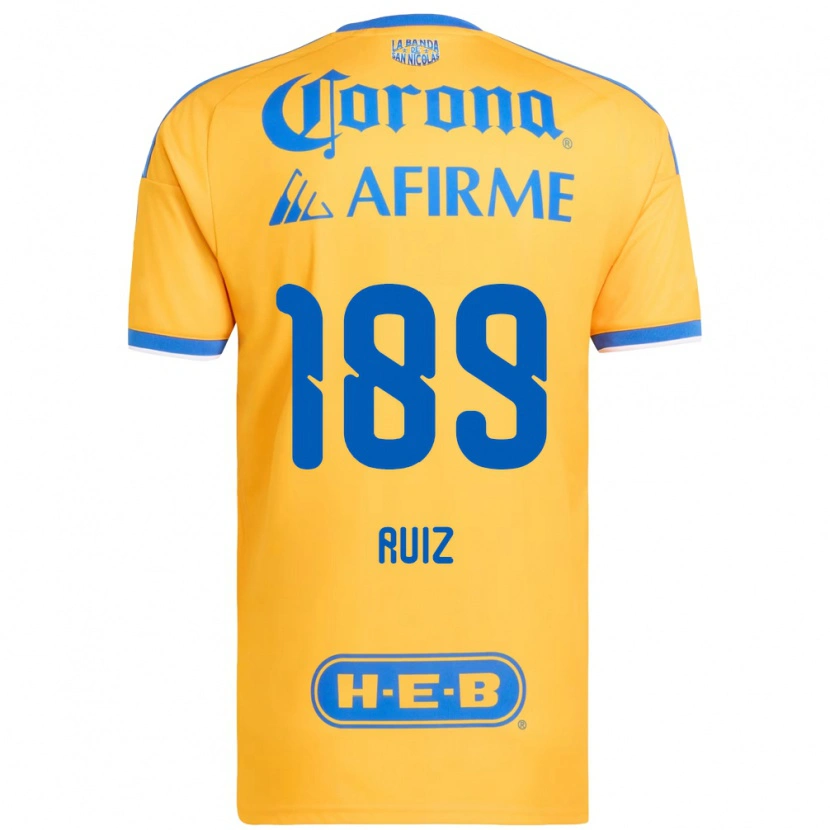 Danxen Donna Maglia Óscar Ruiz #189 Giallo Blu Kit Gara Home 2026/27 Maglietta