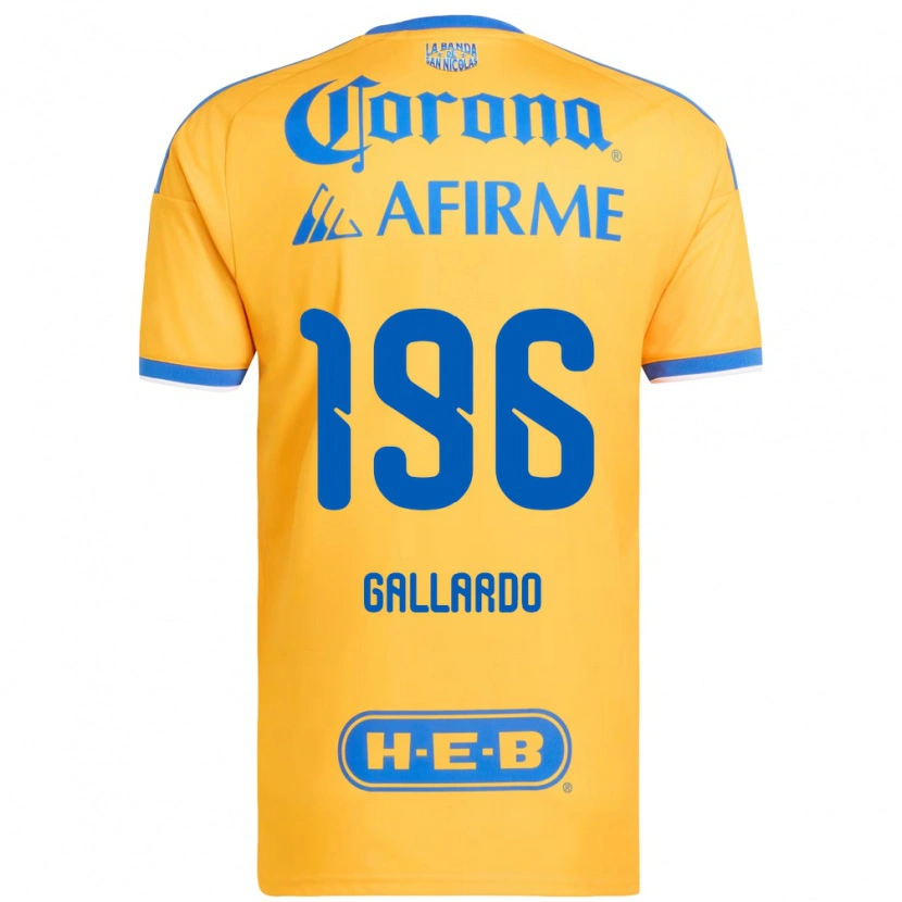 Danxen Donna Maglia Gael Gallardo #196 Giallo Blu Kit Gara Home 2026/27 Maglietta