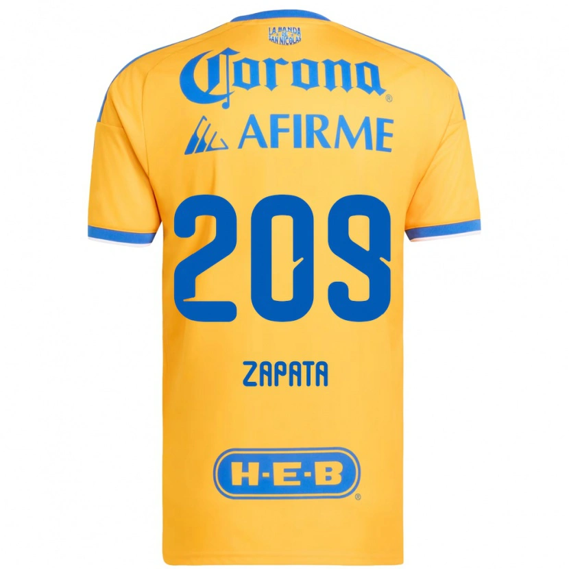 Danxen Donna Maglia Jorge Zapata #209 Giallo Blu Kit Gara Home 2026/27 Maglietta