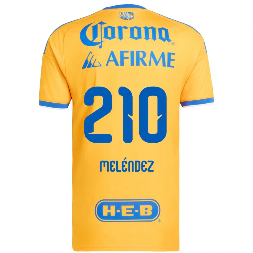 Danxen Donna Maglia Marcelo Meléndez #210 Giallo Blu Kit Gara Home 2026/27 Maglietta