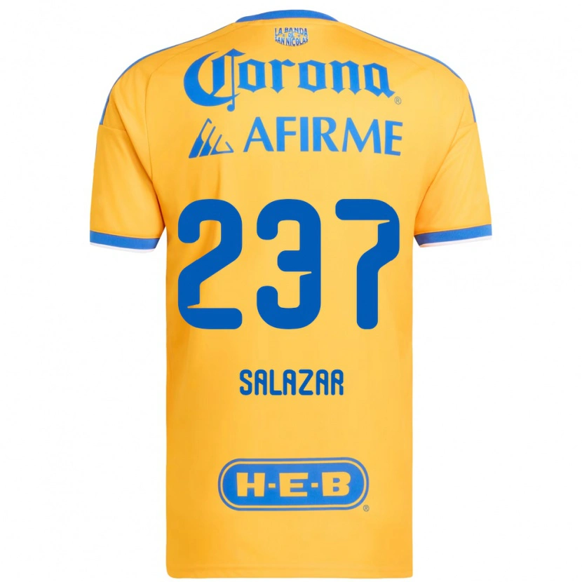 Danxen Donna Maglia Bryan Salazar #237 Giallo Blu Kit Gara Home 2026/27 Maglietta