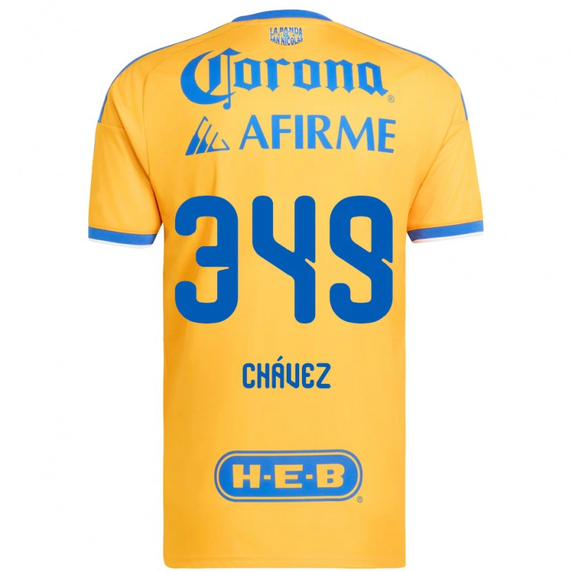 Danxen Donna Maglia Jorge Chávez #349 Giallo Blu Kit Gara Home 2026/27 Maglietta