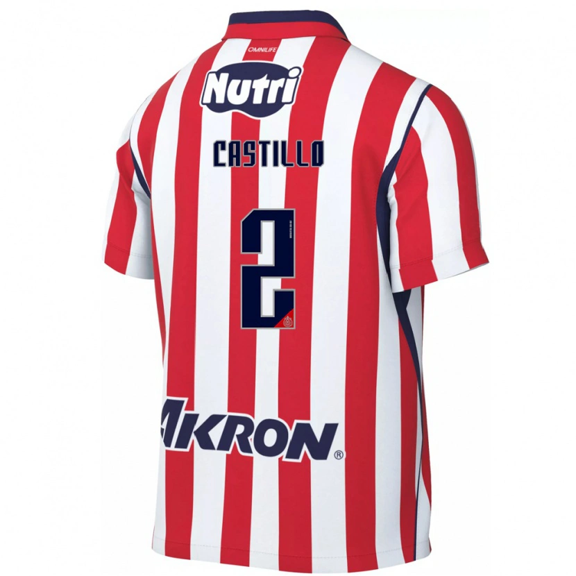 Danxen Donna Maglia José Castillo #2 Rosso Bianco Kit Gara Home 2026/27 Maglietta