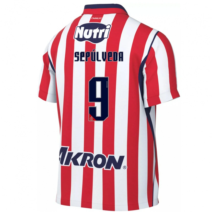 Danxen Donna Maglia Ángel Sepúlveda #9 Rosso Bianco Kit Gara Home 2026/27 Maglietta