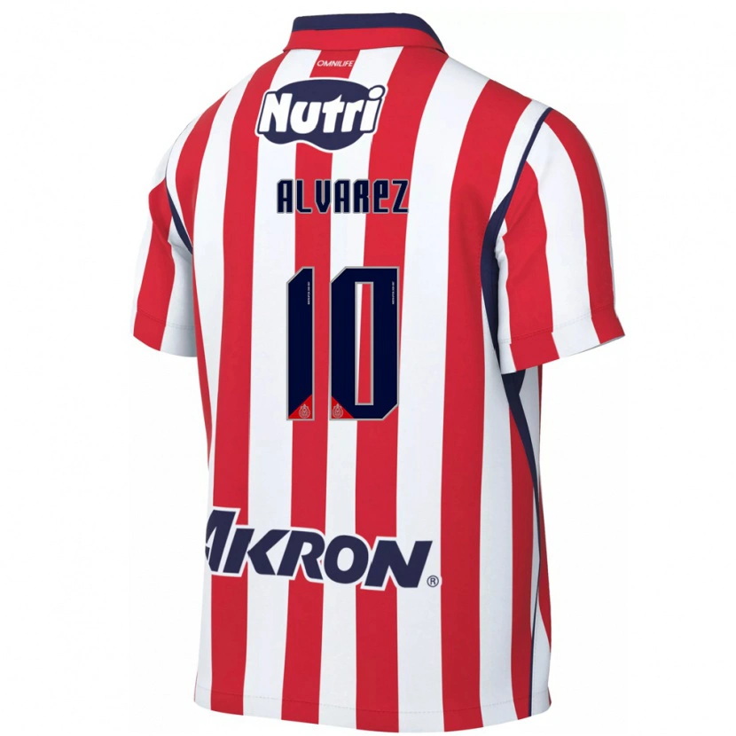 Danxen Donna Maglia Efraín Álvarez #10 Rosso Bianco Kit Gara Home 2026/27 Maglietta