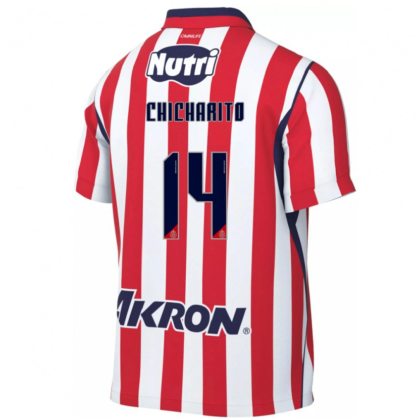 Danxen Donna Maglia Chicharito #14 Rosso Bianco Kit Gara Home 2026/27 Maglietta